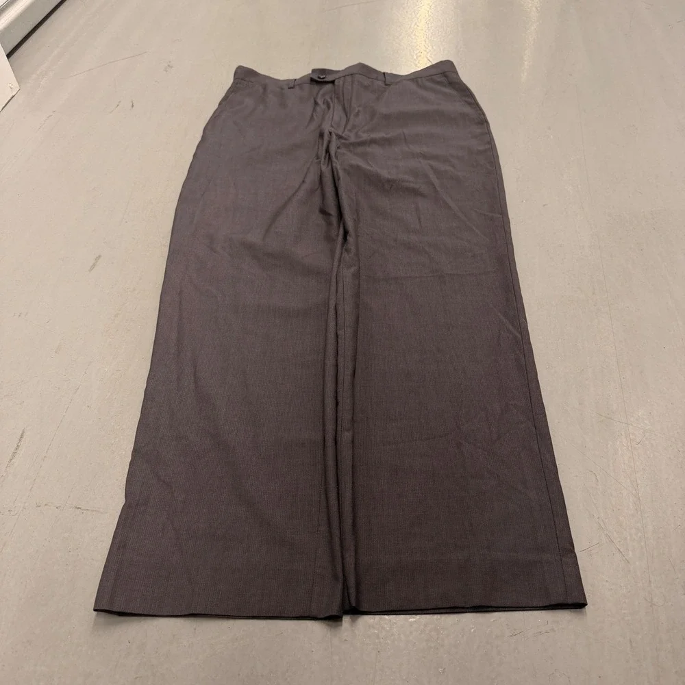 J‎ Ferrar Mens Dress Pants Charcoal Grey Flat Front Size 36x30
